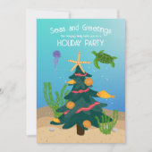 Invitation Mer amusante et salutations Ocean Nautical Holiday (Devant)