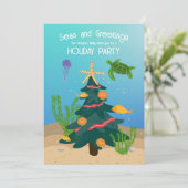 Invitation Mer amusante et salutations Ocean Nautical Holiday (Debout devant)