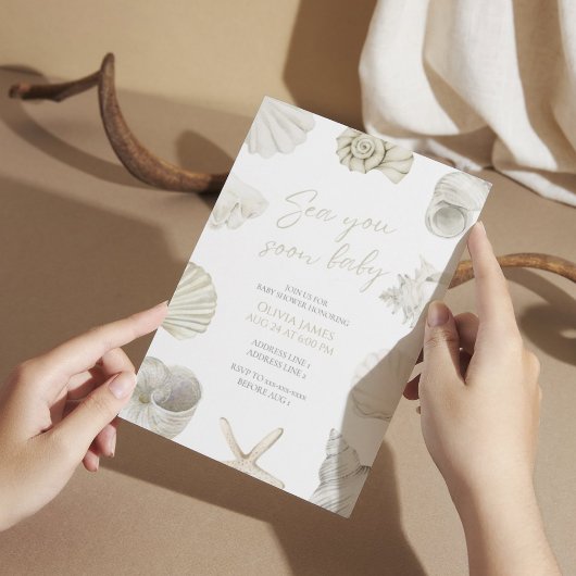 Invitation Mer bientôt baby shower