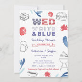 Invitation Mer Blanc BBQ Couples Douche Répétition Dîner (Devant)