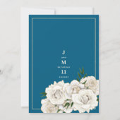 Invitation Mer bleu blanc or parties scintillant rose Mariage (Dos)