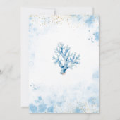 Invitation Mer Bleue Au-delà de la mer Premier anniversaire (Dos)