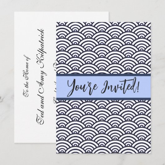 Invitation Mer de Seigaiha (Devant / Derrière)