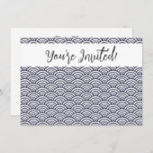 Invitation Mer de Seigaiha (Devant / Derrière)