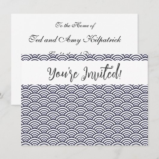 Invitation Mer de Seigaiha (Devant / Derrière)