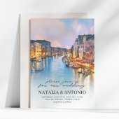 Invitation Mer d'Italie | Mariage d'aquarelle du canal de Ven