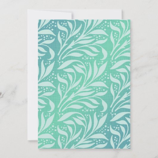 Invitation Mer Grass Beach Wedding Reception Menu (Dos)