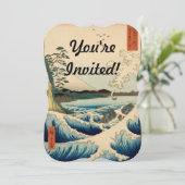 Invitation Mer japonaise de Satta Hiroshige Art (Debout devant)