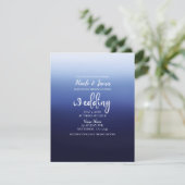 Invitation Mer Océan Bleu Moderne Minimaliste Mariage de Plag (Debout devant)