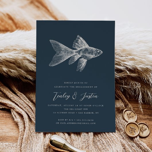 Invitation Mer profonde | Elegant Coastal Beach