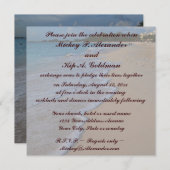 Invitation Mer tropicale turquoise et plage de sable (Devant / Derrière)