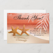 Invitation Merci à deux étoiles de poisson | DEMANDER DES NOM (Devant / Derrière)