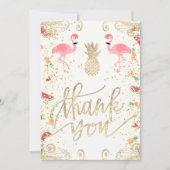 Invitation merci à la décoration tropicale (Devant)