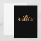 Invitation Merci à la famille Thanksgiving (Devant / Derrière)