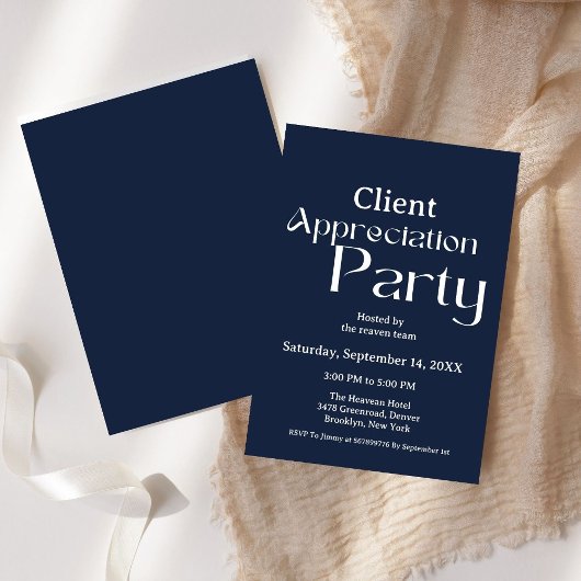 Invitation Merci à la partie d'appréciation des clients de la