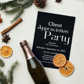 Invitation Merci à la partie d'appréciation du client noir et