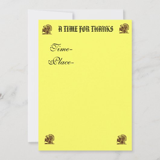 INVITATION MERCI À L'INVITATION (Dos)