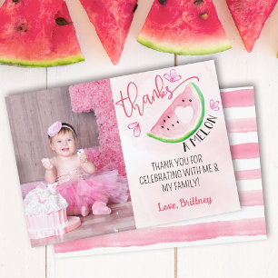 Invitation Merci à Melon Watermelon Photo Merci