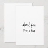 Invitation Merci ajouter votre nom texte image modifiable  af (Devant / Derrière)