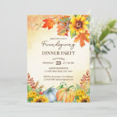 Invitation Merci amis donnant dîner modèle (Debout devant)