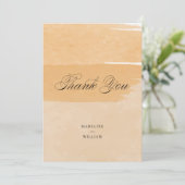 Invitation Merci aquarelle orange | Ajoutez votre photo (Debout devant)