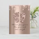 Invitation Merci Ashley Baby shower Pieds Rose Drives Garçon (Debout devant)