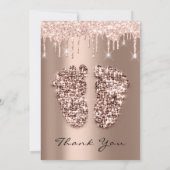 Invitation Merci Ashley Baby shower Pieds Rose Drives Garçon (Dos)