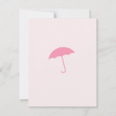 Invitation Merci Baby Girl Douche Plat Card (Dos)