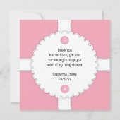 Invitation Merci Baby shower Dantel (Dos)