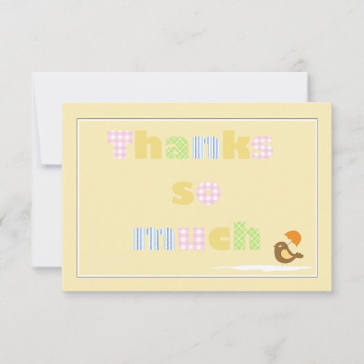 Invitation Merci beaucoup Notecard (Devant)