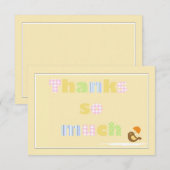 Invitation Merci beaucoup Notecard (Devant / Derrière)