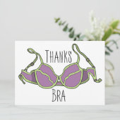 Invitation Merci Bra (Debout devant)