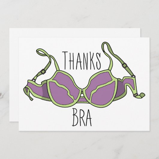 Invitation Merci Bra (Devant / Derrière)