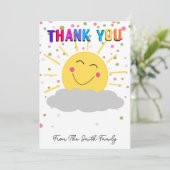 Invitation merci cadeau d'été argent CARD HOLDER professeur (Debout devant)