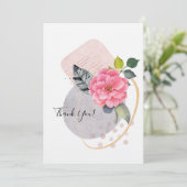 Invitation Merci ! Collage floral (Debout devant)