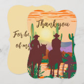 Invitation Merci- cowboy- pots (Devant / Derrière)