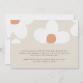 Invitation Merci daisy terre cuite anniversaire naturel (Dos)