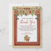 Invitation Merci d'art textile en cuir et daim (Devant)