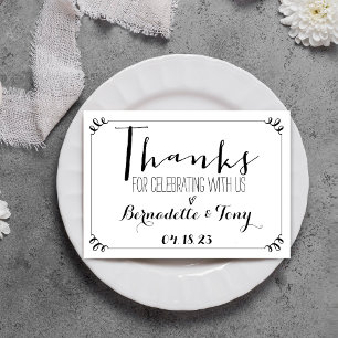 Invitation Merci D'Avoir Célébré Avec Nous ! Merci mariage