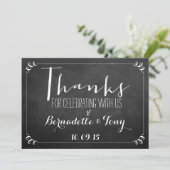 Invitation Merci D'Avoir Célébré Avec Nous ! Merci mariage (Debout devant)