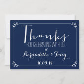 Invitation Merci D'Avoir Célébré Avec Nous ! Merci mariage (Devant)