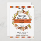 Invitation Merci d'avoir donné le flyer du dîner (Devant / Derrière)