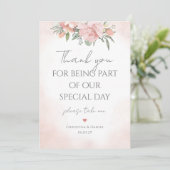 Invitation Merci d'avoir fait partie de notre journée Floral (Debout devant)