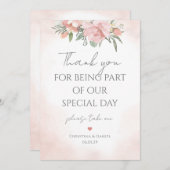 Invitation Merci d'avoir fait partie de notre journée Floral (Devant / Derrière)