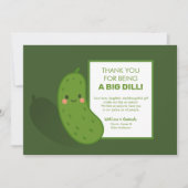 Invitation Merci de Baby shower de  de chiche vert Big Dill (Devant)