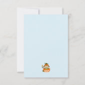 Invitation Merci de Citrouille d'automne de Boy MONKEY (FLAT) (Dos)