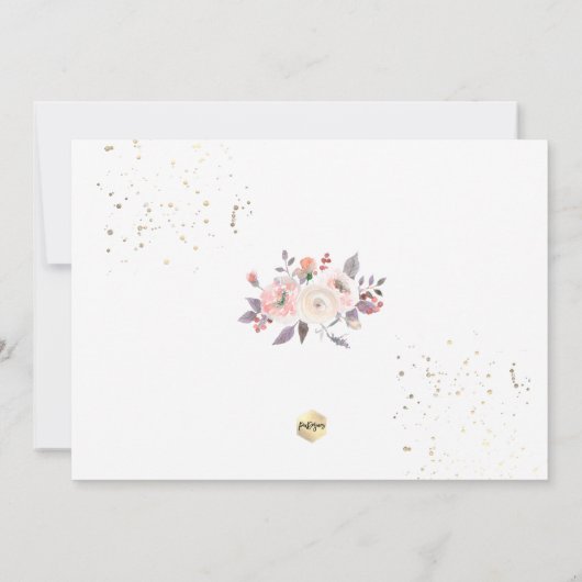 Invitation Merci de communion Rose (Dos)