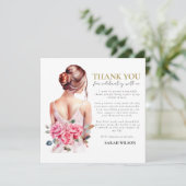 Invitation Merci de Fête des mariées de Mariage d'aquarelle m (Debout devant)