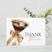 Invitation Merci de Fête des mariées Espresso Martini (Debout devant)