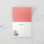 Invitation Merci de Fête des mariées Fleur sauvage élégant (Intérieur)